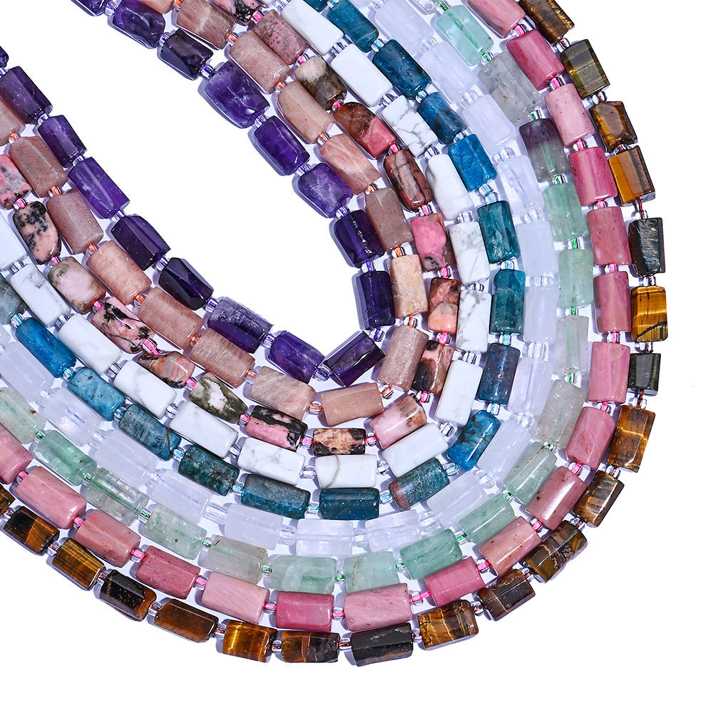 Cylindrical Natural Stone Beads