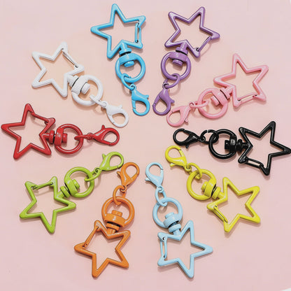 20PCS Multicolor Heart Keychain Buckle Set with Lobster Clasps