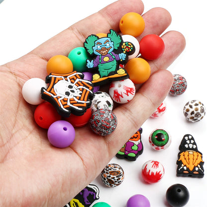 72-Piece Halloween Silicone Bead Set