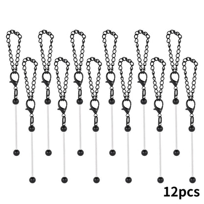 Metal Beaded Keychain Rods