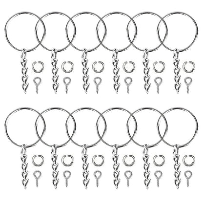120/250-Piece DIY Keychain Making Supplies Set