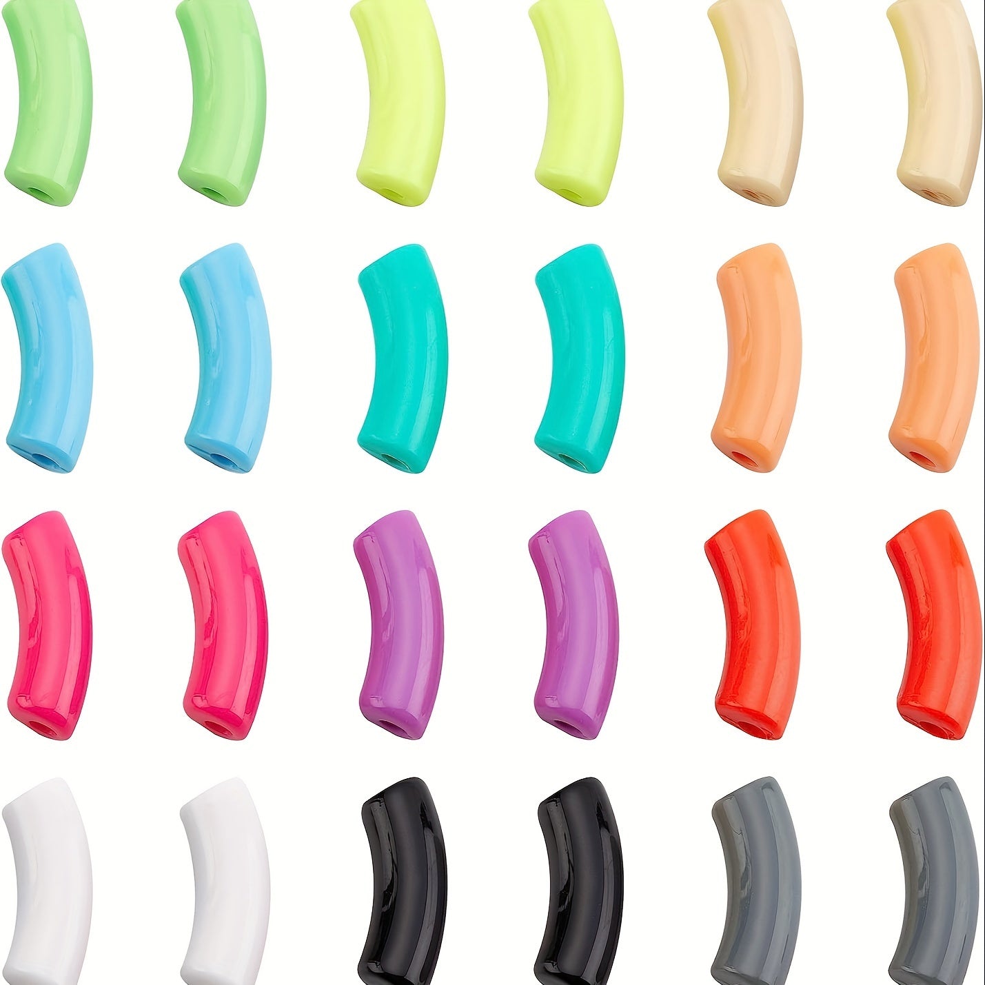 Gradient Curved Acrylic Beads