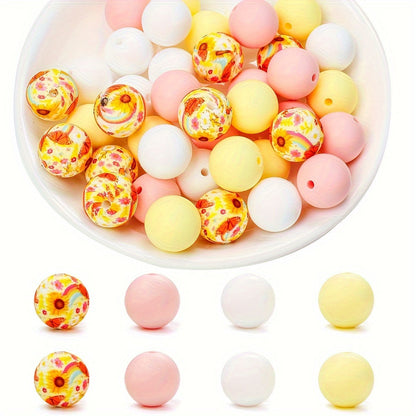Mixed Flower Silicone Spacer Beads