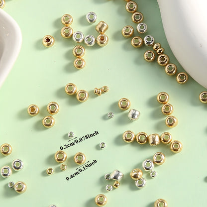 200/500/1000pcs Golden & Silvery Glass Seed Beads
