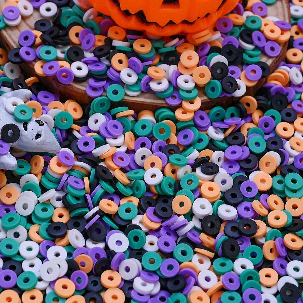 Halloween Pottery Spacer Beads