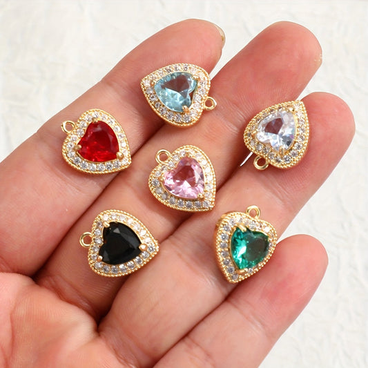 Vintage Heart Glass Pendants
