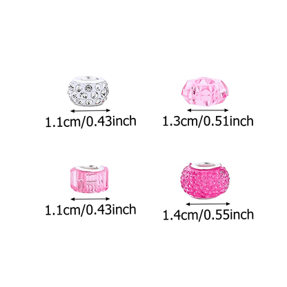 240pcs Multi-Color Resin Large Hole Beads Set
