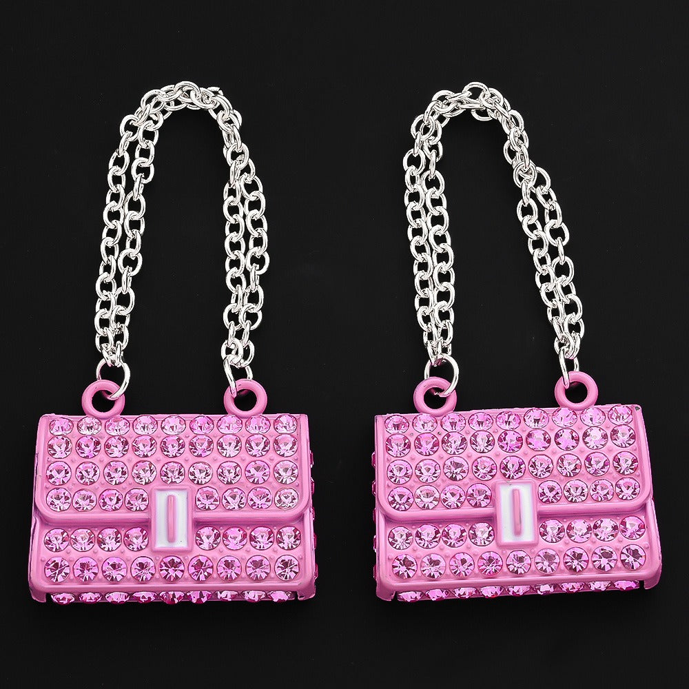 Alloy Rhinestone Bag Charms