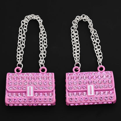 Alloy Rhinestone Bag Charms