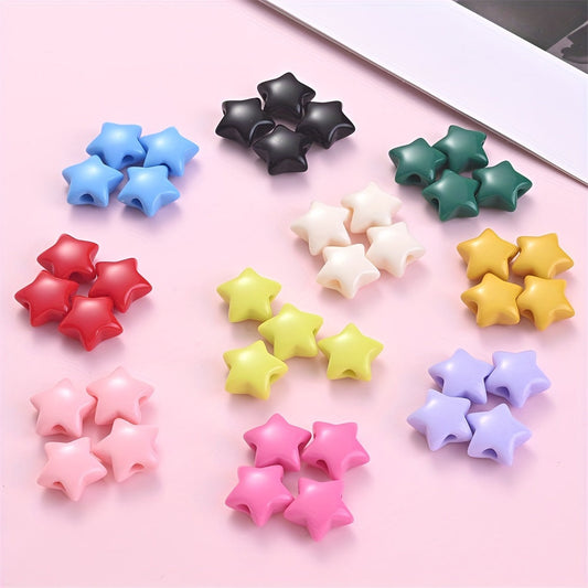 Solid Color Pentagram Acrylic Beads