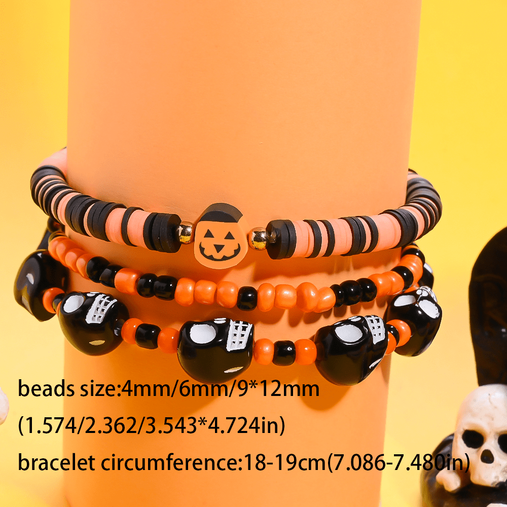 Halloween Beaded Bracelet Set
