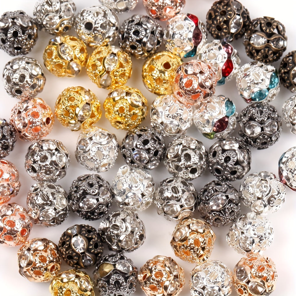 AB Rhinestone Ball Beads