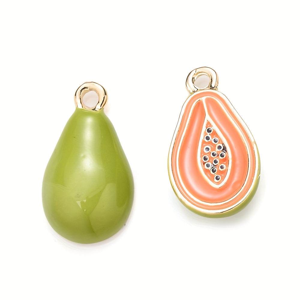 2PCS Fruit Series Alloy Pendant Set