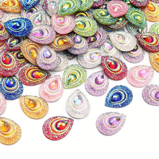 Peacock Feather Resin Patches