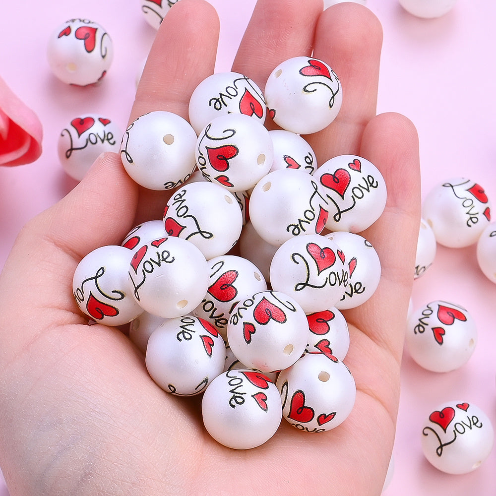 Acrylic LOVE Letter Beads