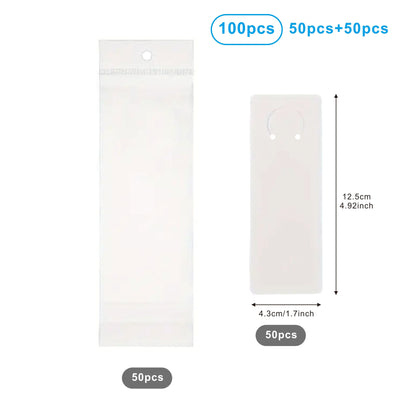 50x Keychain Display Cards + 50x OPP Bags