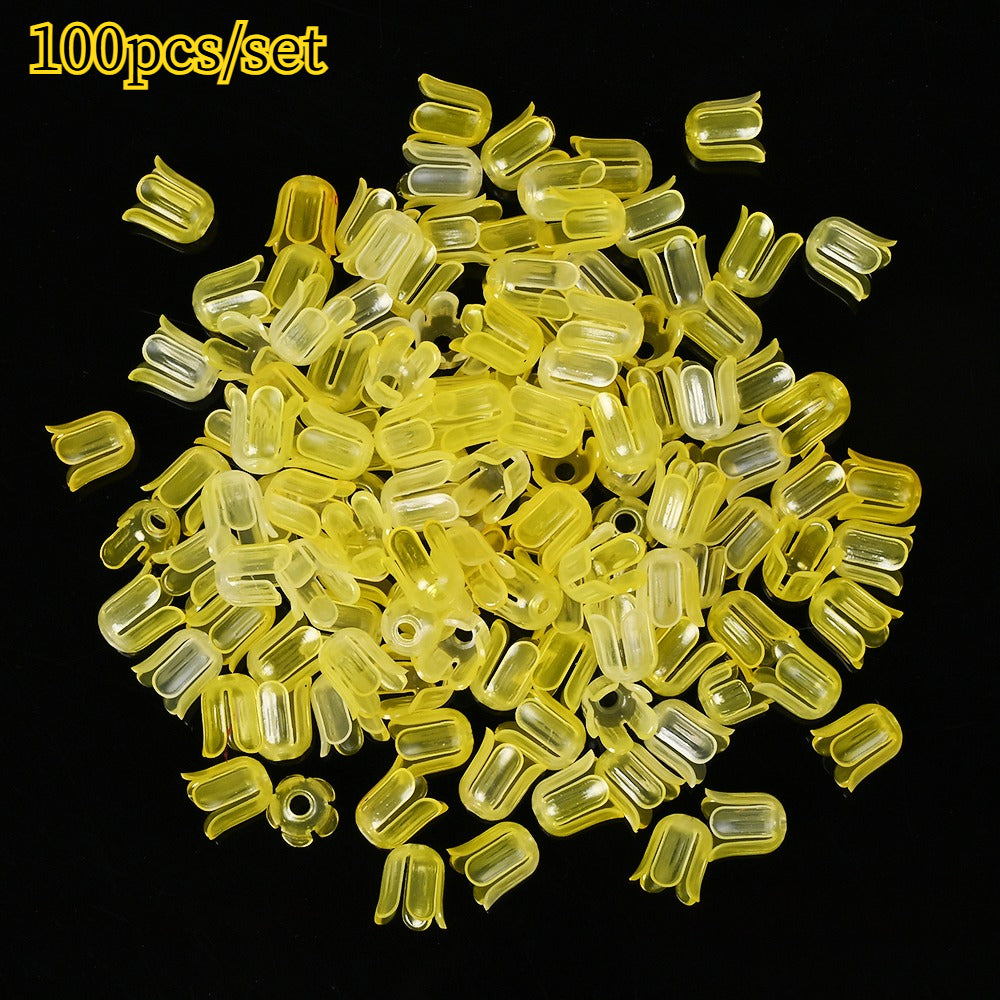 2026 New Arrival 10×11mm Gradient Flower Acrylic Bead Caps