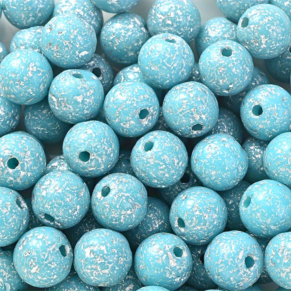 20PCS 12mm Curved Cut Round Acrylic Spacer Beads