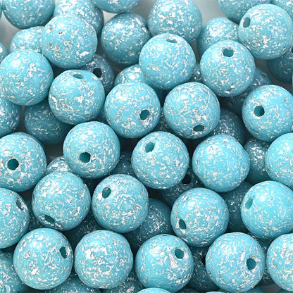 20PCS 12mm Curved Cut Round Acrylic Spacer Beads
