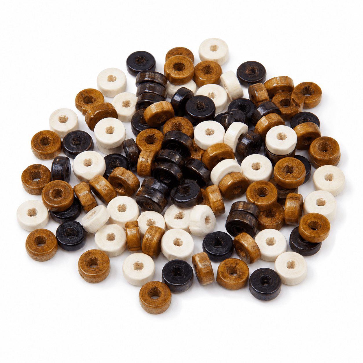 Natural Wooden Disc Beads