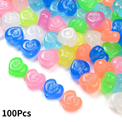 Luminous Heart Acrylic Beads
