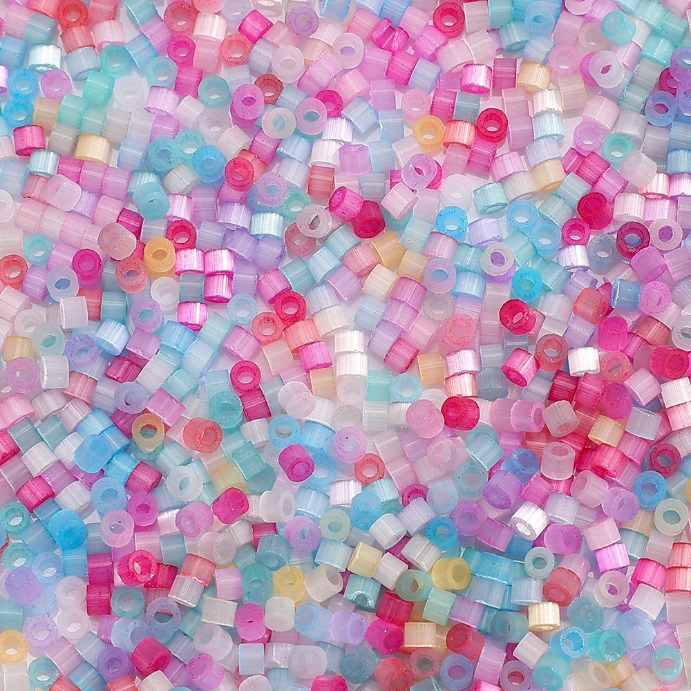 Cat's Eye Brushed Glass Beads