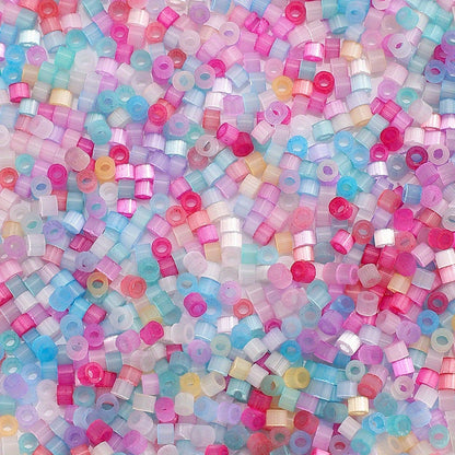 Cat's Eye Brushed Glass Beads