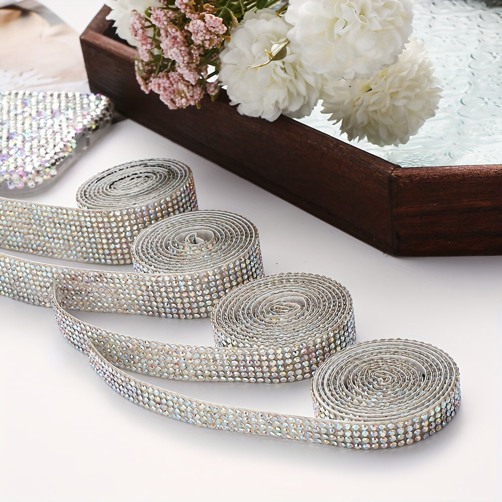 Self-Adhesive Rhinestone Trim Ribbon Set