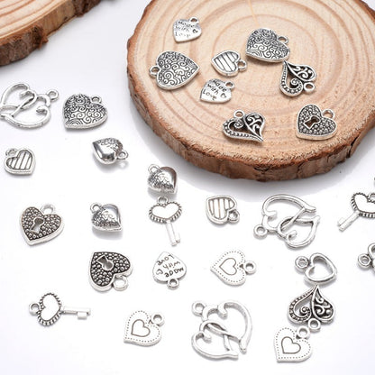 Retro Heart Alloy Pendants