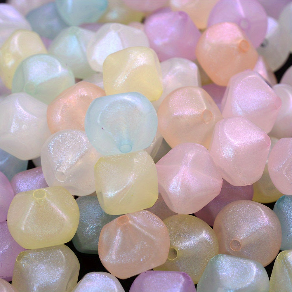 Glitter Acrylic Spacer Beads