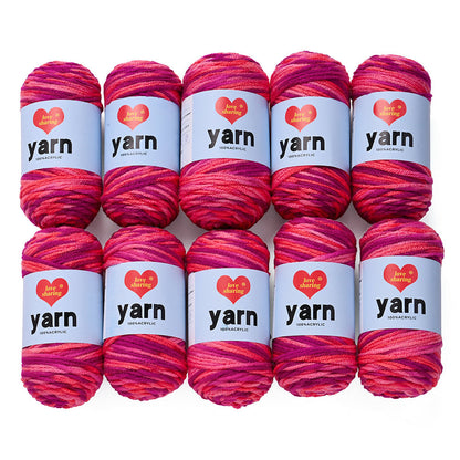 10PCS 10×4cm Rainbow Gradient Polyester Knitting Yarn