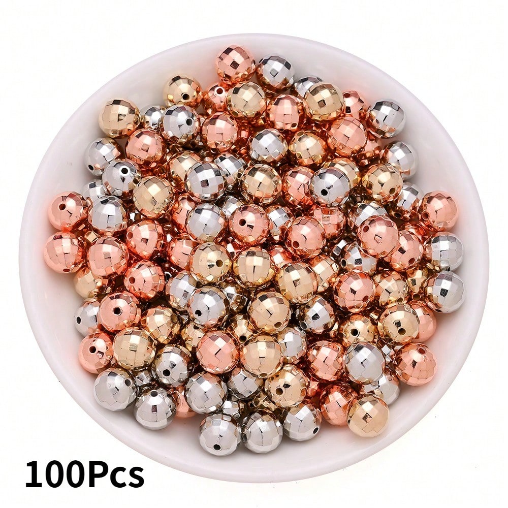 40/60/100/200pcs 6/8/10/12mm Vintage Disco Ball Beads