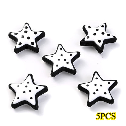 5pcs 19mm Star-Shaped Acrylic Beads