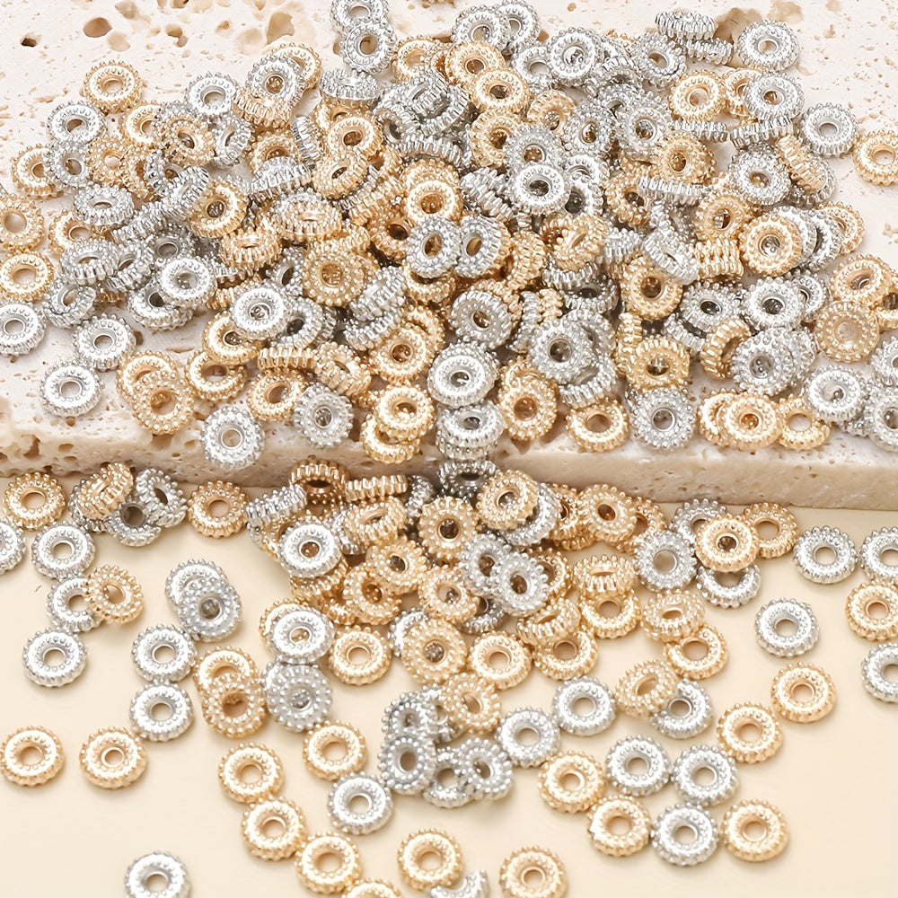 200PCS 6mm Round Gear Wheel Plastic Spacer Beads