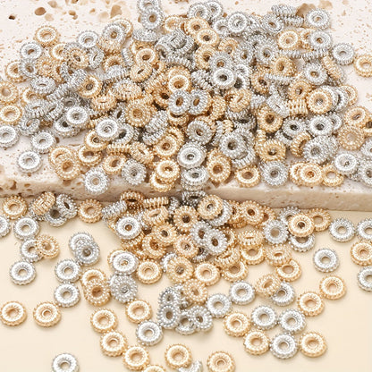 200PCS 6mm Round Gear Wheel Plastic Spacer Beads