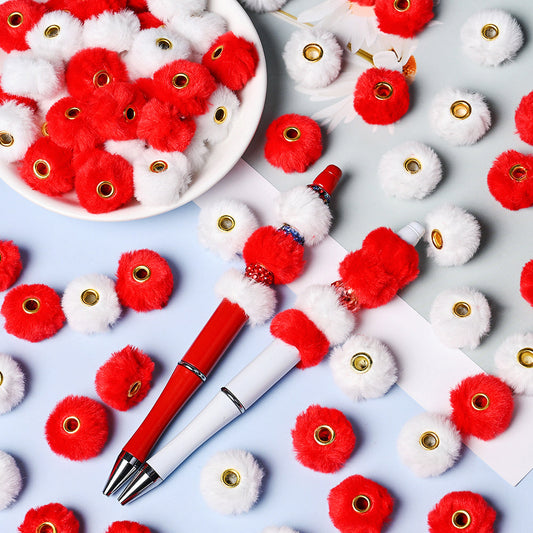 Red Plush Iron Beads