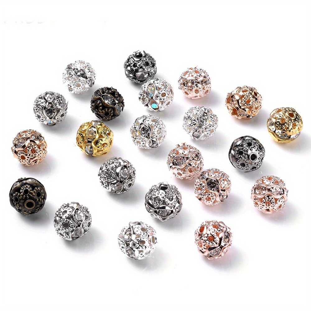AB Rhinestone Ball Beads