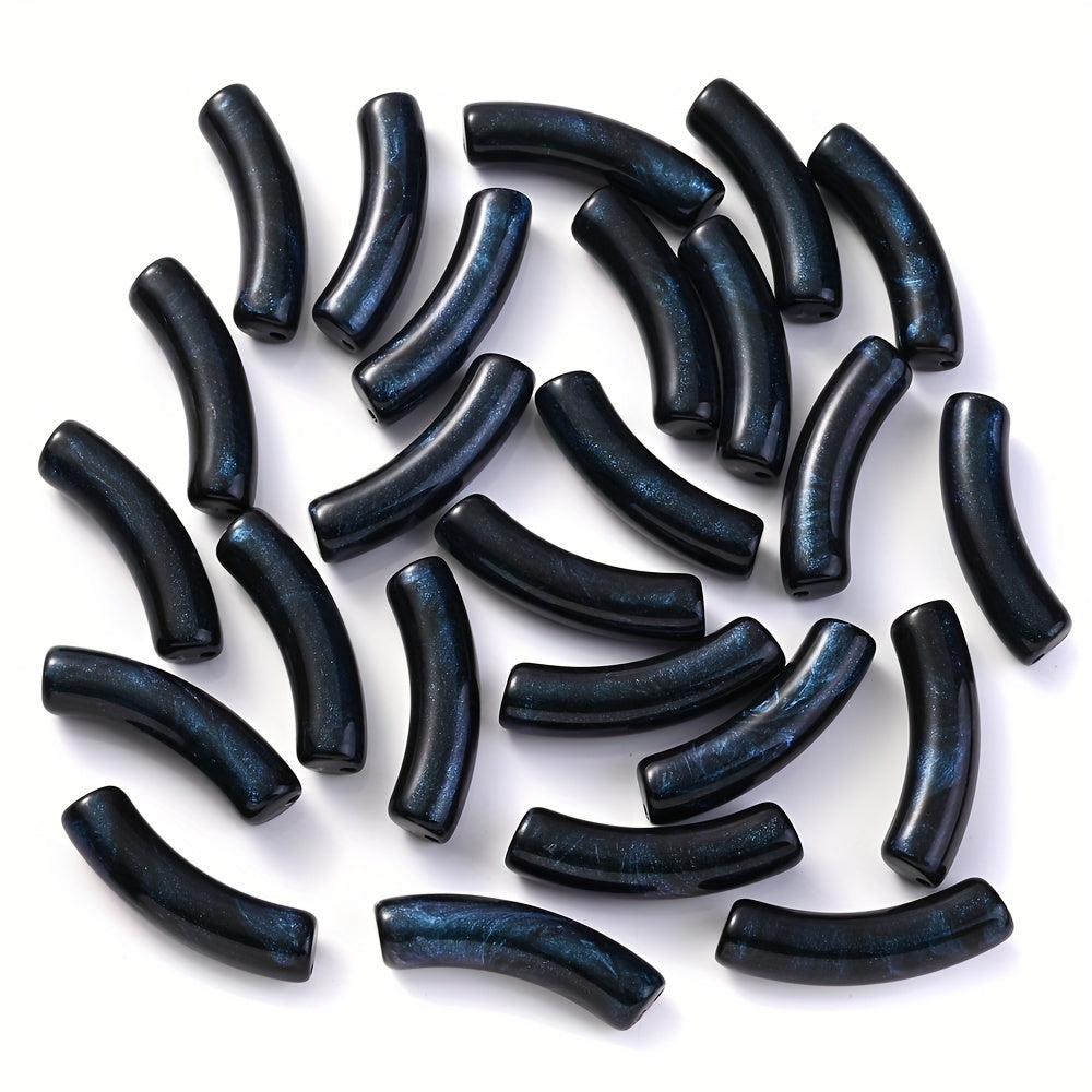 Shiny Elbow Acrylic Beads