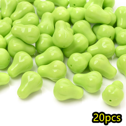 Autumn Pear Acrylic Beads