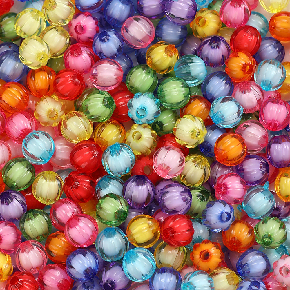 8/10mm Transparent Pumpkin Acrylic Beads