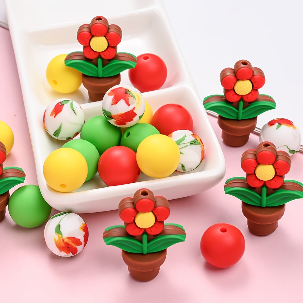 25pcs Silicone Beads Set