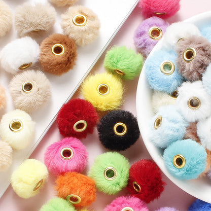 20mm Plush Pompom Focal Beads