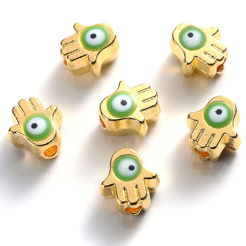 10PCS Mini Multicolor Evil Eye Spacer Bead Set