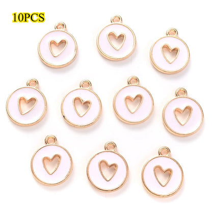 Valentine's Day Round Openwork Heart Alloy Charms