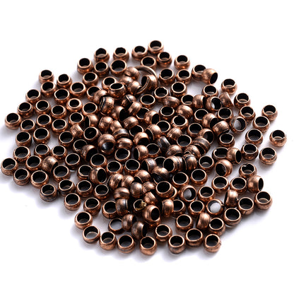 500pcs Copper Ball Crimp End Beads