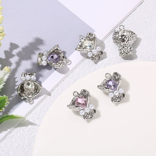 Bouquet Rhinestone Alloy Pendants