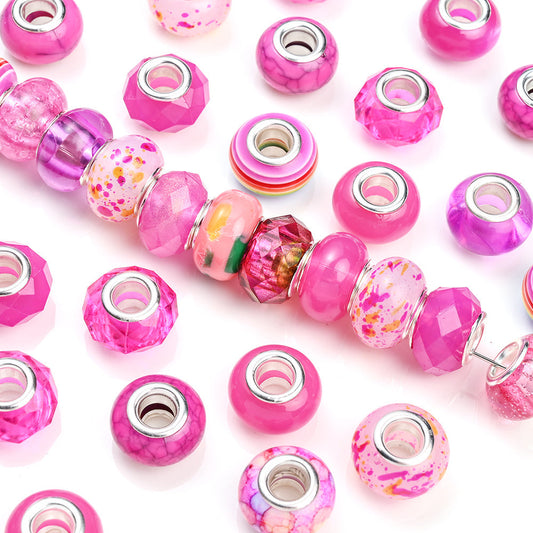 Large-Hole Acrylic Round Beads