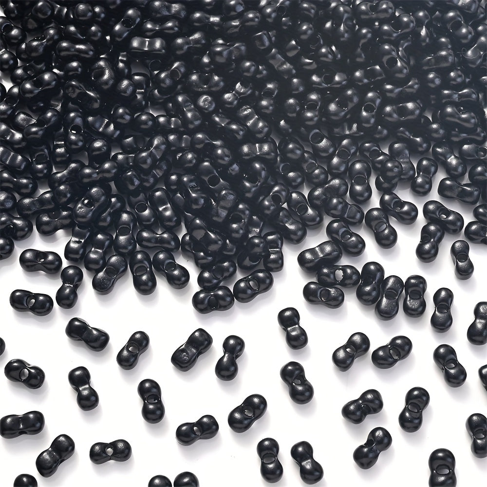 200PCS 3×6mm Mini Colorful Peanut Spacer Beads