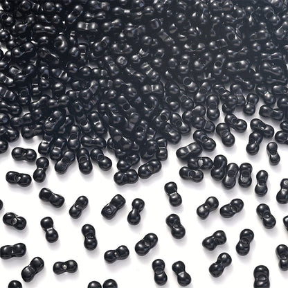 200PCS 3×6mm Mini Colorful Peanut Spacer Beads