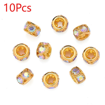 Retro Large Hole Barrel Beads